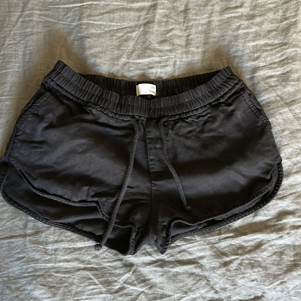 black drawstring wilfred shorts